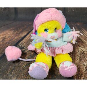 1980s Popples Vintage Cheerleader with Pom Poms plush 11"
